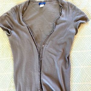 J. Crew Cashmere Cardigan, Short-Sleeve, M